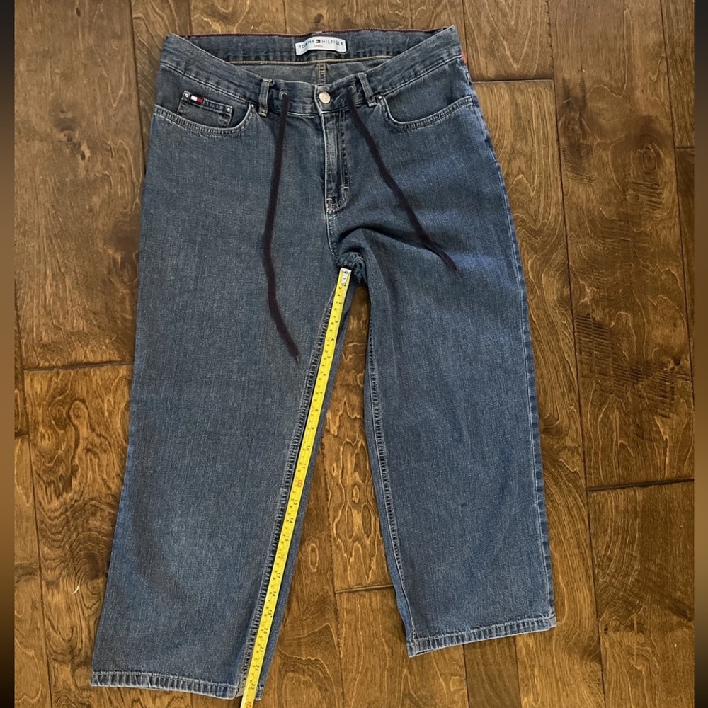 Tommy Hilfiger womens Denim crop Jeans with flag VINTAGE - Picture 4 of 8